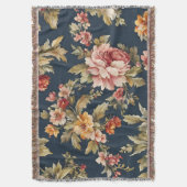 Italiaans Exquise Mooie Bloemenpatroon Deken (Voorkant Verticaal)