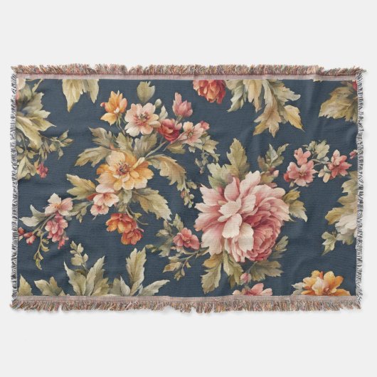 Italiaans Exquise Mooie Bloemenpatroon Deken (Voorkant)