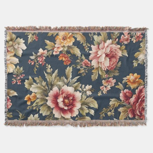 Italiaans Exquise Mooie Bloemenpatroon Deken (Voorkant)
