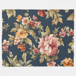 Italiaans Exquise Mooie Bloemenpatroon Fleece Deken