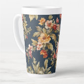 Italiaans Exquise Mooie Bloemenpatroon Latte Mok (Linkerhoek)