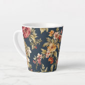 Italiaans Exquise Mooie Bloemenpatroon Latte Mok (Linkerhoek)