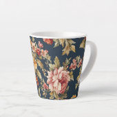 Italiaans Exquise Mooie Bloemenpatroon Latte Mok (Rechterhoek)