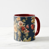 Italiaans Exquise Mooie Bloemenpatroon Mok (Voorkant rechts)