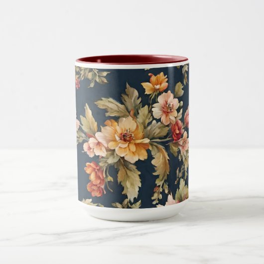 Italiaans Exquise Mooie Bloemenpatroon Mok (Midden)