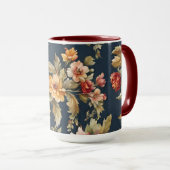 Italiaans Exquise Mooie Bloemenpatroon Mok (Voorkant rechts)