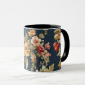 Italiaans Exquise Mooie Bloemenpatroon Mok (Voorkant rechts)
