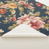 Italiaans Exquise Mooie Bloemenpatroon Sherpa Deken (3/4)