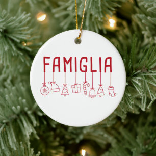 Italiaans Famiglia - kerstfeest voor de familie Keramisch Ornament