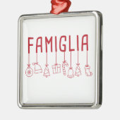 Italiaans Famiglia - kerstfeest voor de familie Metalen Ornament (Links)