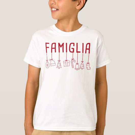 Italiaans Famiglia - Matching Family Kerstmis T-Sh T-shirt (Voorkant)