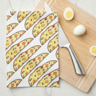 Italiaans feestfeest met kerstcadeau theedoek