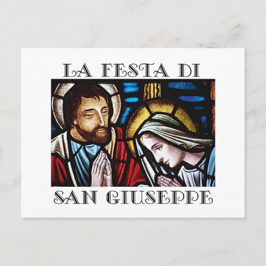 Italiaans Festa di San Giuseppe- Feast of St. Jos Briefkaart (Voorkant)