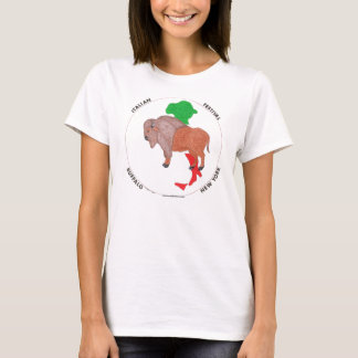 Italiaans Festival Standing Buffalo Long Hoeve T-shirt