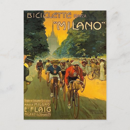  Italiaans fietsadvertentie Briefkaart (Voorkant)