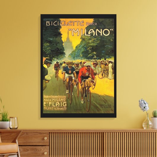  Italiaans fietsadvertentie Canvas Afdruk (Insitu (Woonkamer))