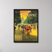 Italiaans fietsadvertentie Canvas Afdruk (Voorkant)