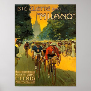  Italiaans fietsadvertentie Poster