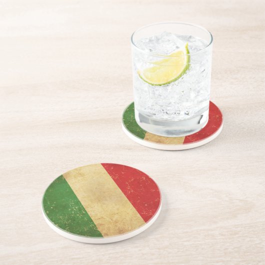 Italiaans Flag Grunge Design Onderzetter (Zijkant)
