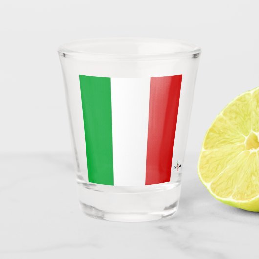 Italiaans FlagShot Glas (Voorkant)