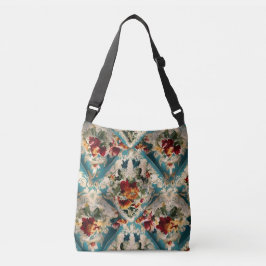 Italiaans floraal damast grillig patroon crossbody tas