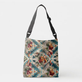 Italiaans floraal damast grillig patroon crossbody tas