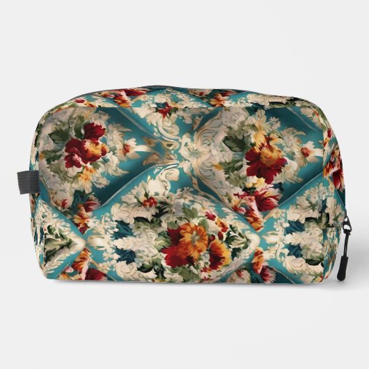 Italiaans floraal damast grillig patroon toilettasje (Voorkant)