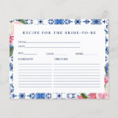 Italiaans Floral Vrijgezellenfeest Recept Kaart (Voorkant)