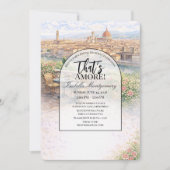 Italiaans Florence Dat's Amore Bruiloftsfeest Kaart (Voorkant)
