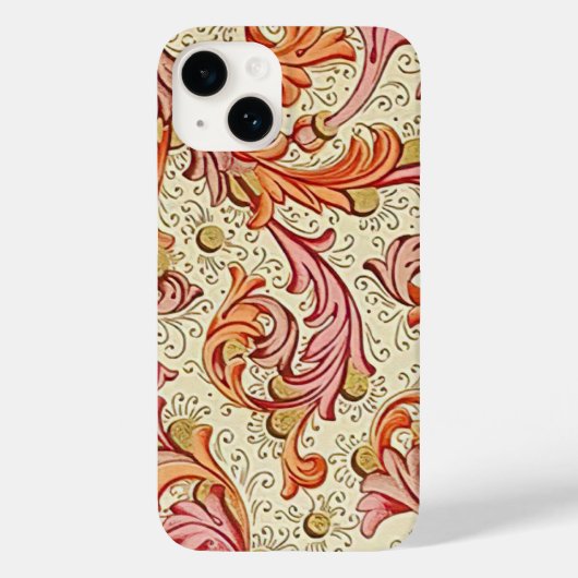 Italiaans Florentijns bloeipatroon Case-Mate iPhone Case (Achterkant)
