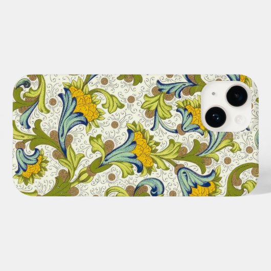Italiaans Florentijns bloeipatroon Case-Mate iPhone Case (Achterkant (horizontaal))