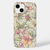 Italiaans Florentijns bloeipatroon Case-Mate iPhone Case (Achterkant)