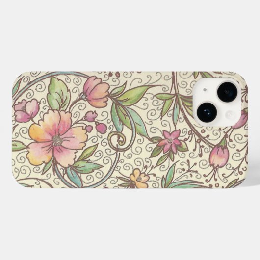 Italiaans Florentijns bloeipatroon Case-Mate iPhone Case (Achterkant (horizontaal))