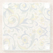 Italiaans Florentijns bloeipatroon Glazen Onderzetter (Achterkant)