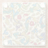 Italiaans Florentijns bloeipatroon Glazen Onderzetter (Achterkant)