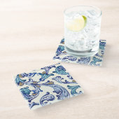 Italiaans Florentijns bloeipatroon Glazen Onderzetter (Schuin)