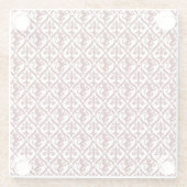 Italiaans Florentijns bloeipatroon Glazen Onderzetter (Achterkant)