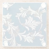 Italiaans Florentijns bloeipatroon Glazen Onderzetter (Achterkant)