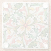 Italiaans Florentijns bloeipatroon Glazen Onderzetter (Achterkant)