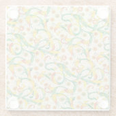 Italiaans Florentijns bloeipatroon Glazen Onderzetter (Achterkant)