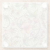 Italiaans Florentijns bloeipatroon Glazen Onderzetter (Achterkant)