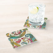 Italiaans Florentijns bloeipatroon Glazen Onderzetter (Schuin)