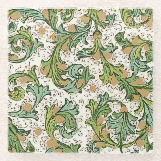 Italiaans Florentijns bloeipatroon Glazen Onderzetter (Voorkant)