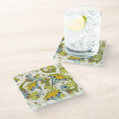 Italiaans Florentijns bloeipatroon Glazen Onderzetter (Schuin)