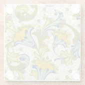 Italiaans Florentijns bloeipatroon Glazen Onderzetter (Achterkant)