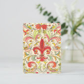 Italiaans Florentijns Fleur de Lis patroon Briefkaart (Staand voorkant)