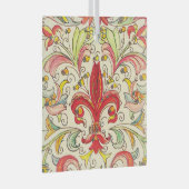 Italiaans Florentijns Fleur de Lis patroon Glas Ornament (Voorkant Rechts)