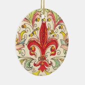 Italiaans Florentijns Fleur de Lis patroon Keramisch Ornament (Rechts)
