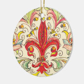 Italiaans Florentijns Fleur de Lis patroon Keramisch Ornament (Links)