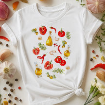 Italiaans Food Art Shirt | rozemarijn voor tomaten